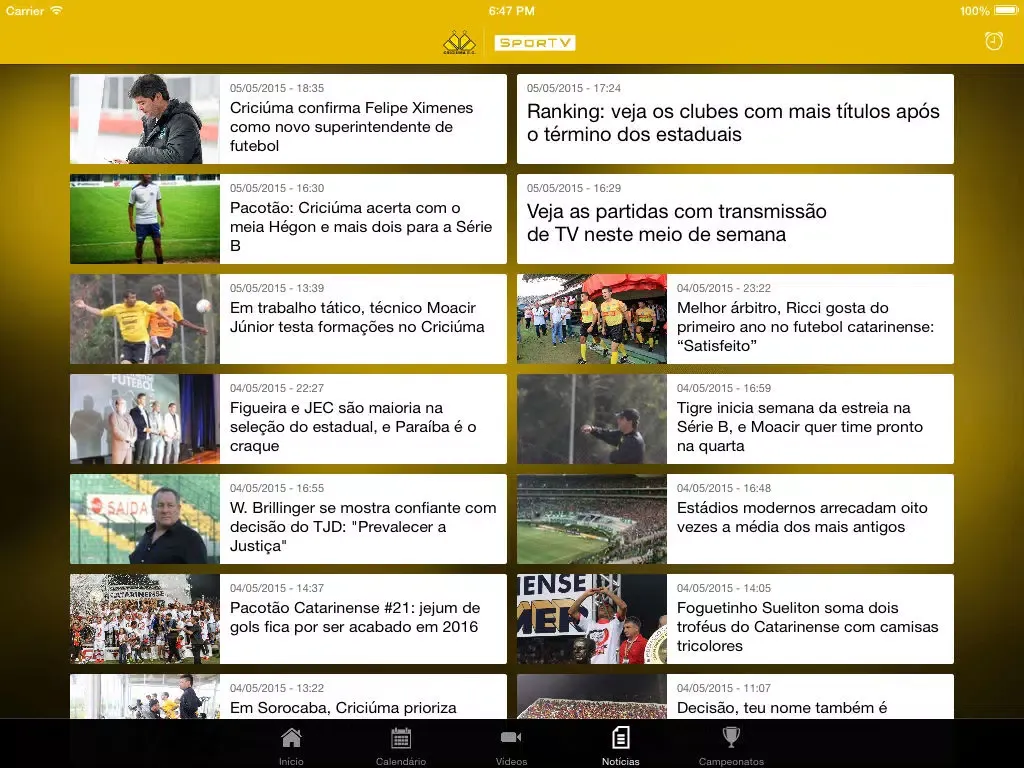 Criciúma SporTV iPad  스크린샷