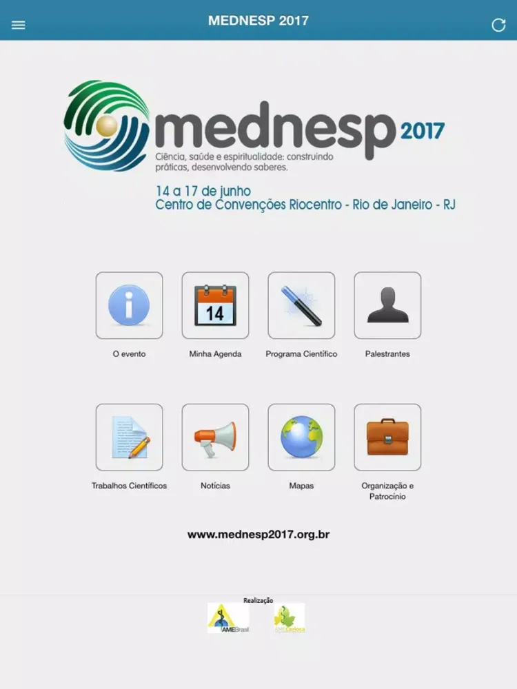 Captures d'écran de MEDNESP 2017 iPad 