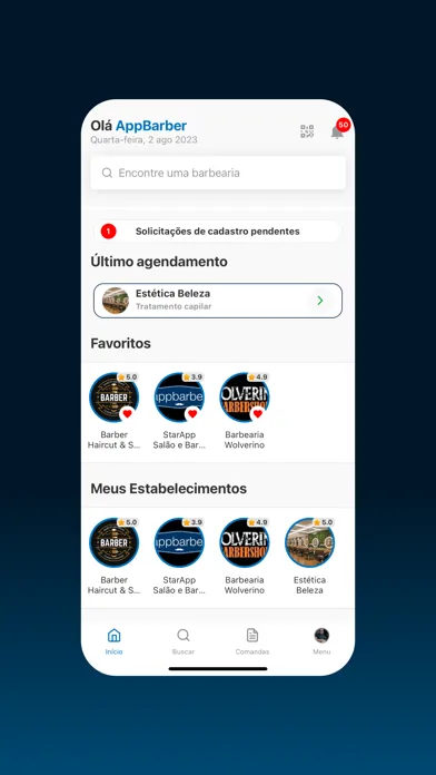 Captures d'écran de AppBarber: Cliente