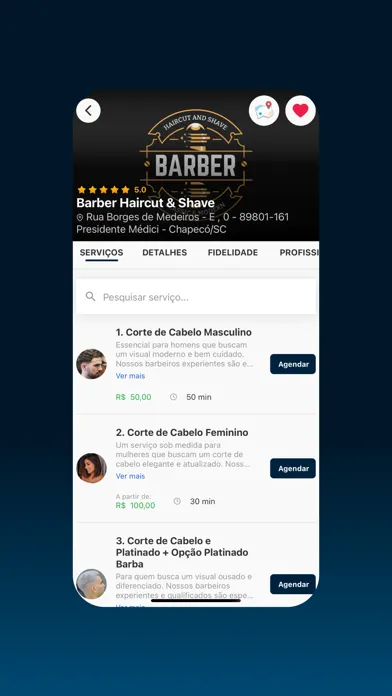 Captures d'écran de AppBarber: Cliente