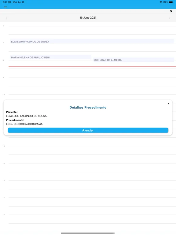 Ảnh chụp màn hình của Med-Médico iPad 
