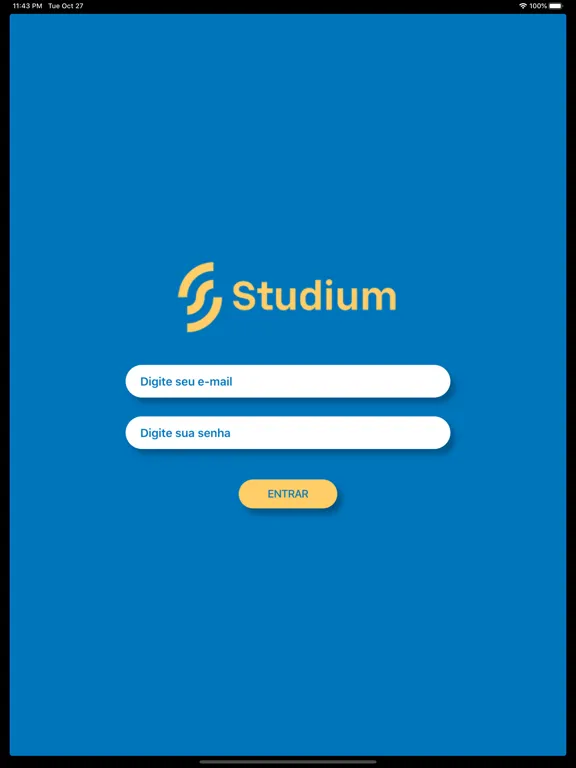 Tangkapan layar Studium Cursos Online iPad 