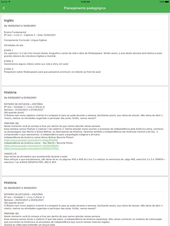 Zrzuty ekranu Colégio Laura Matos (2023) iPad 