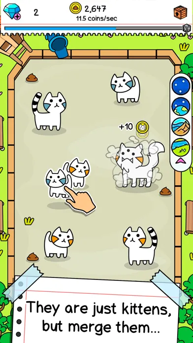 Tangkapan layar Cat Evolution: Kitty Fusion
