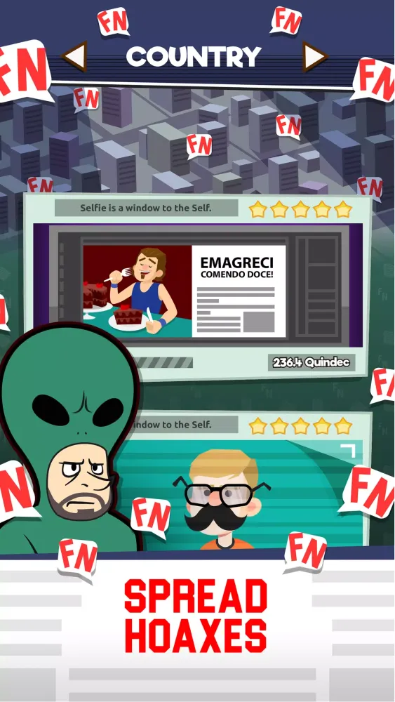 ภาพหน้าจอของ Fake News Inc.
