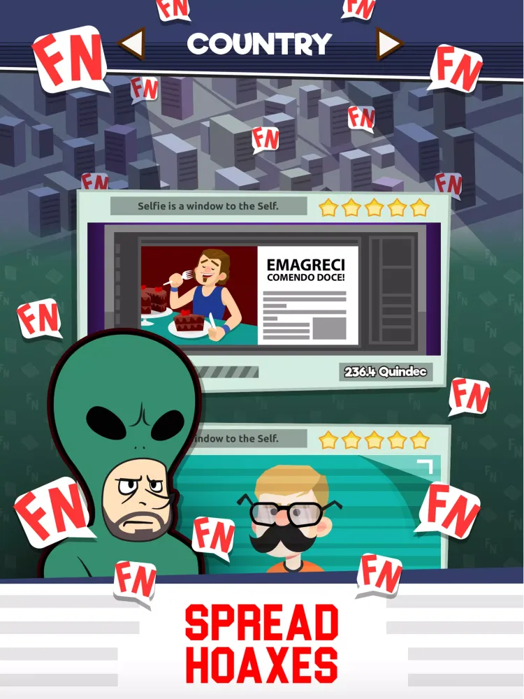 ภาพหน้าจอของ Fake News Inc.