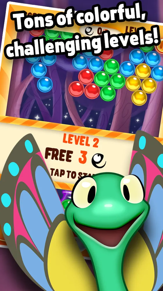 Ảnh chụp màn hình của Gecko Pop - Bubble Popping and Shooting Adventure