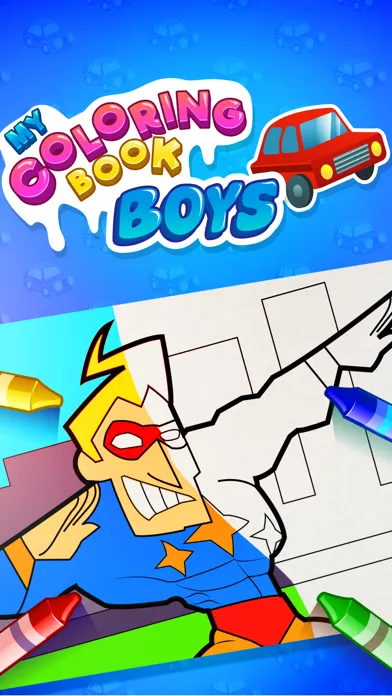 My Coloring Book: Boys - Fun Drawing Game应用截图