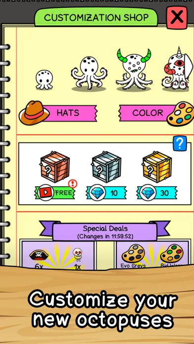 Capturas de pantalla de Octopus Evolution