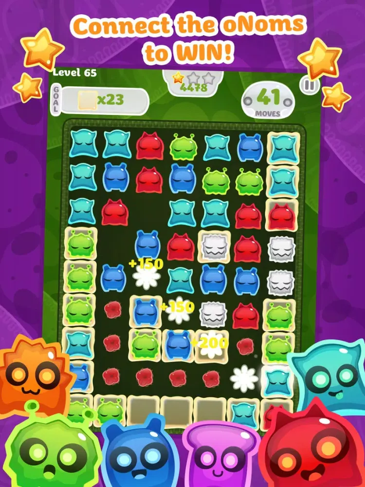 ภาพหน้าจอของ oNomons Journey - Puzzle Matching Adventure Game with Jelly Monsters iPad 