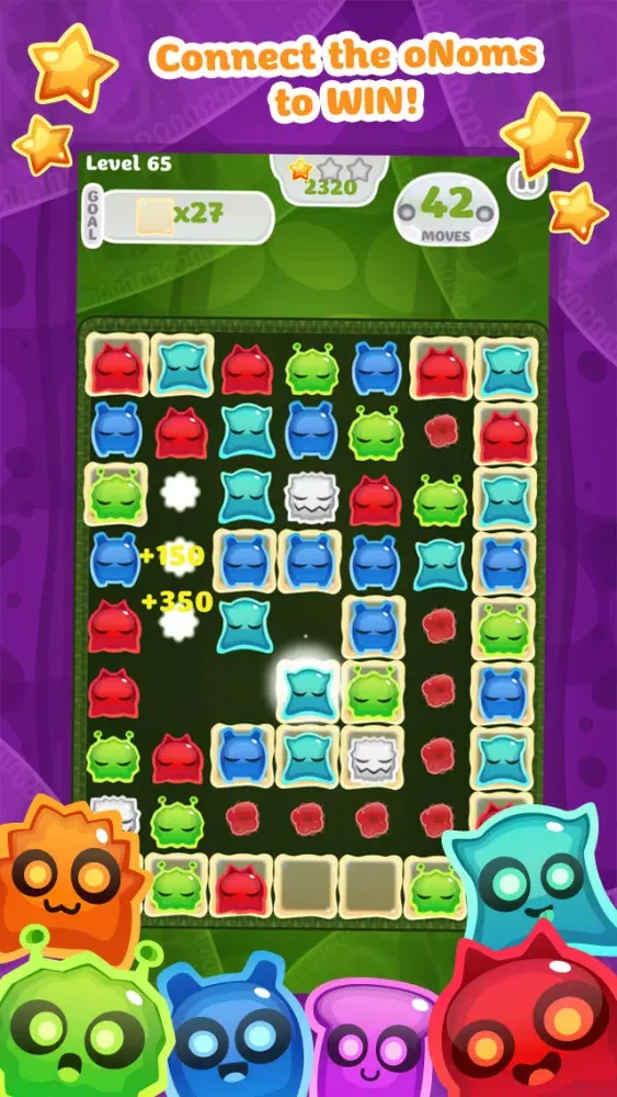 ภาพหน้าจอของ oNomons Journey - Puzzle Matching Adventure Game with Jelly Monsters