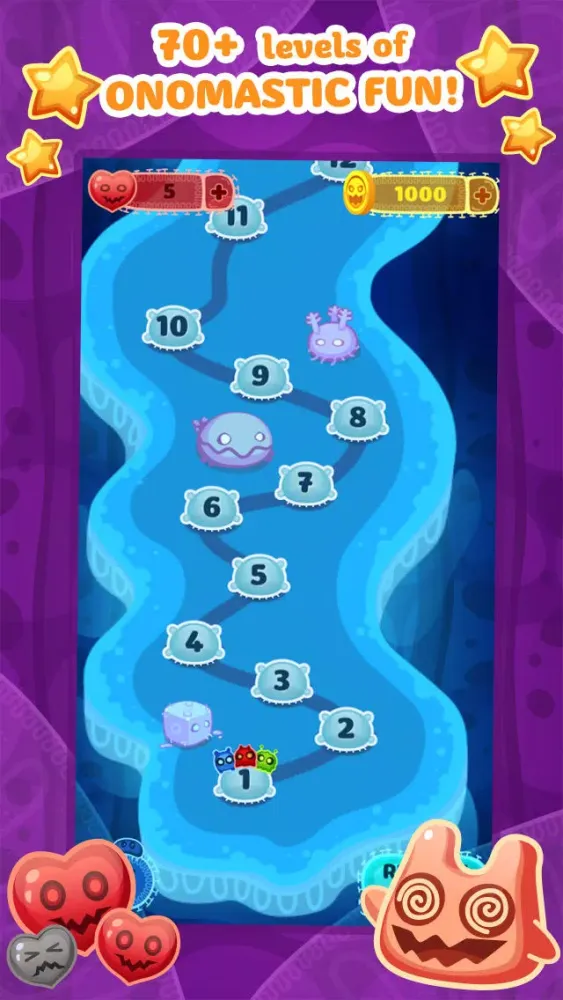 ภาพหน้าจอของ oNomons Journey - Puzzle Matching Adventure Game with Jelly Monsters