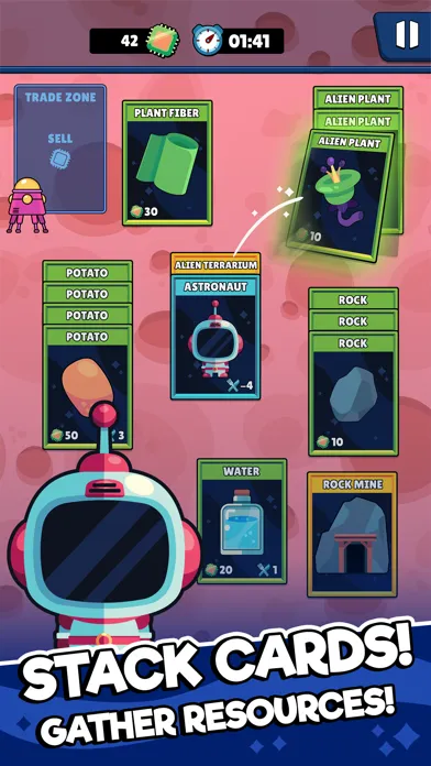 Potatoes on Mars: Stack Cards स्क्रीनशॉट