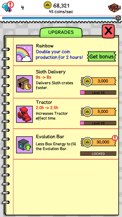 Sloth Evolution: Merge Game Ekran Görüntüleri