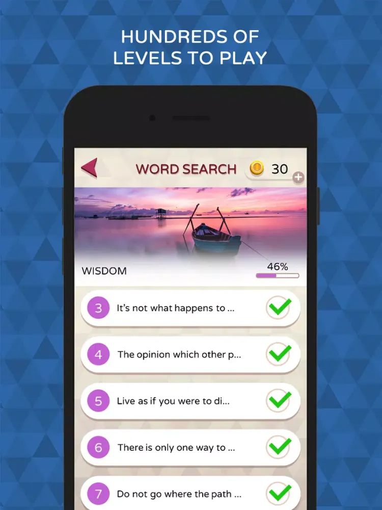 Word Masters - Word Search & Inspirational Quotes iPad  스크린샷