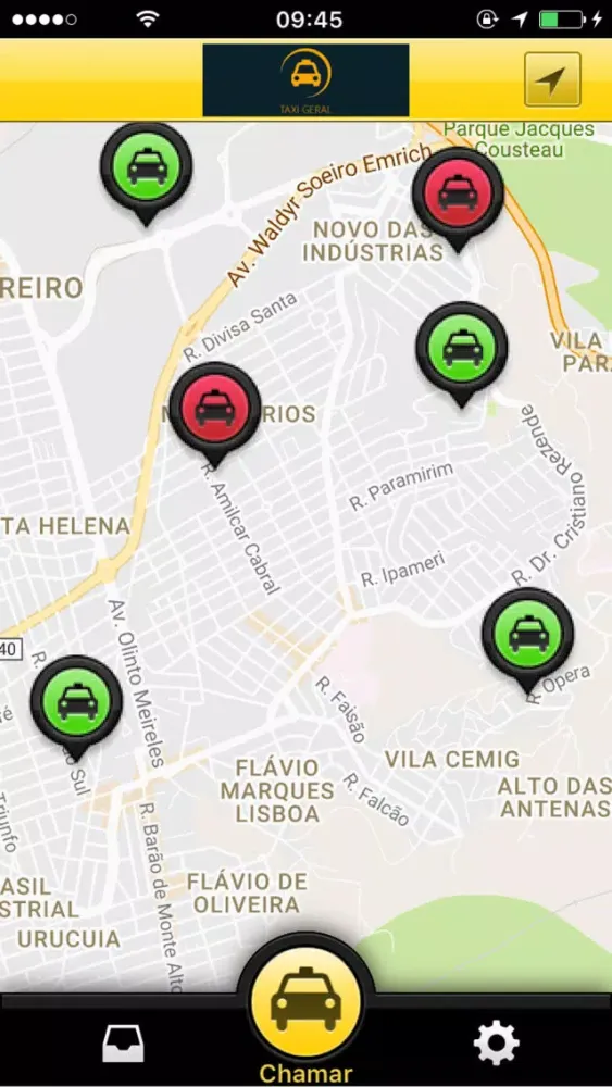 Tangkapan layar Taxi Geral - Passageiro