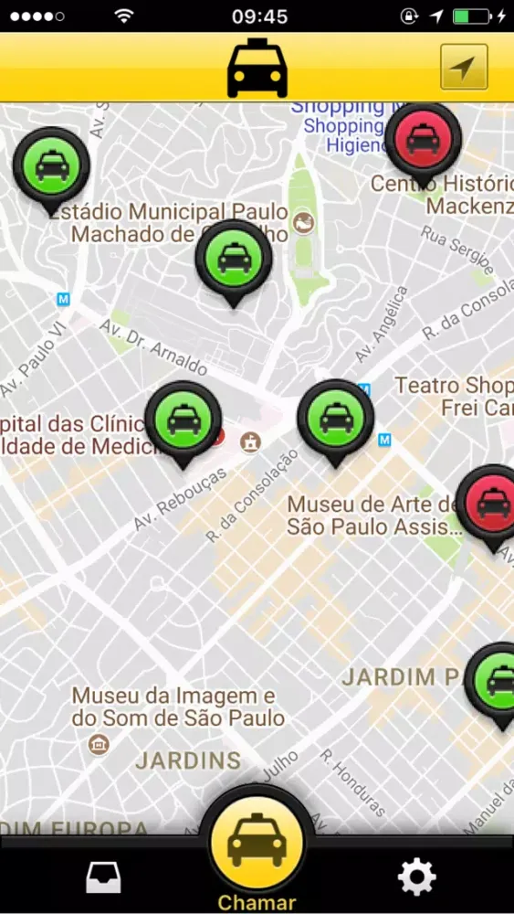 Ảnh chụp màn hình của Quero Taxi Particular