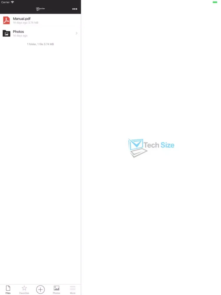 Скриншоты TechSize Cloud iPad 