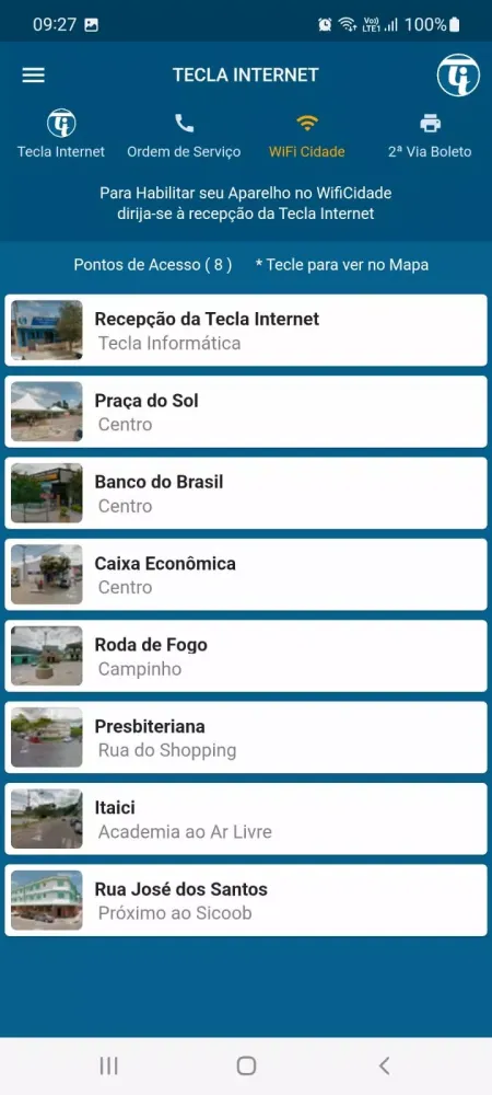 Tecla Internet Screenshots