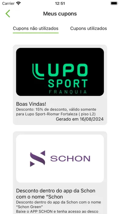 Capturas de tela do Greenlife App