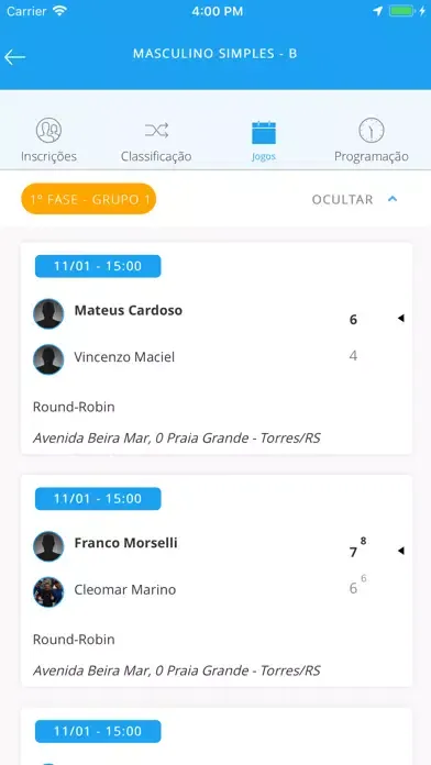 Tênis Integrado Screenshots