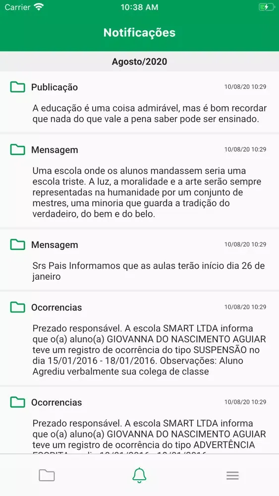 Tangkapan skrin Colégio Ávila - 1ª fase
