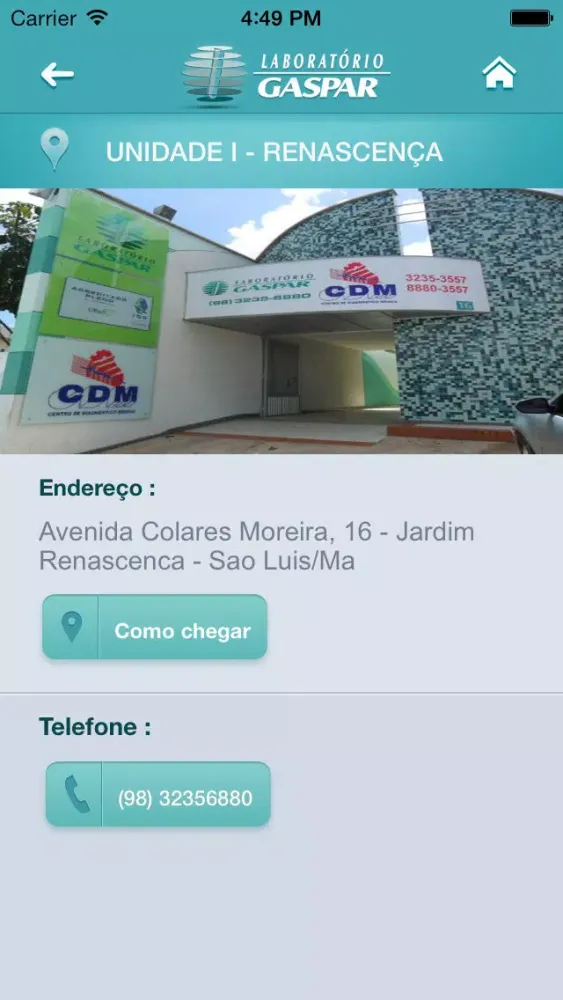 Zrzuty ekranu Laboratório Gaspar