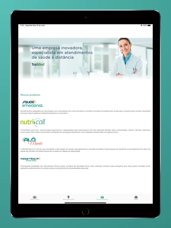 Topmed Saúde iPad  Ekran Görüntüleri