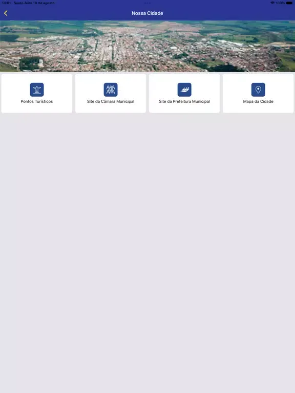 Tangkapan layar ACIP CDL Patrocínio iPad 