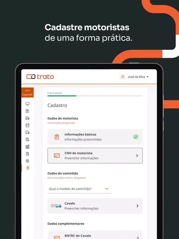 Capturas de tela do Trato Empresas iPad 