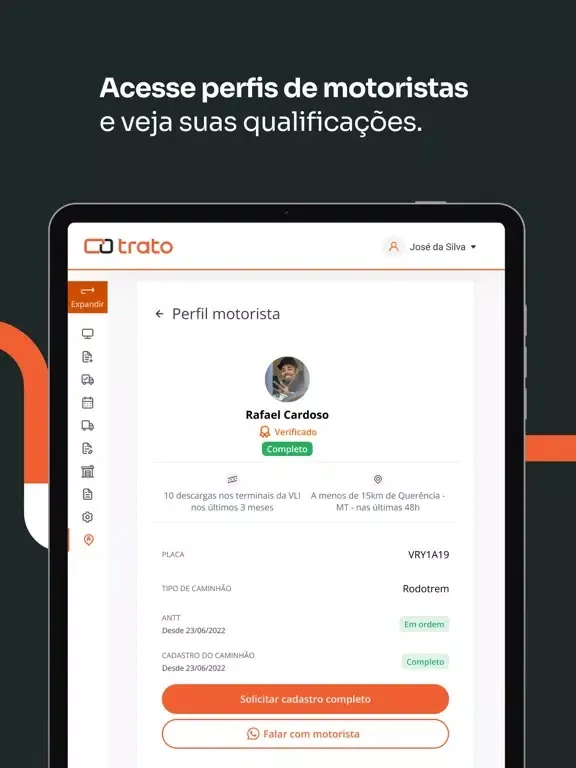 Capturas de tela do Trato Empresas iPad 