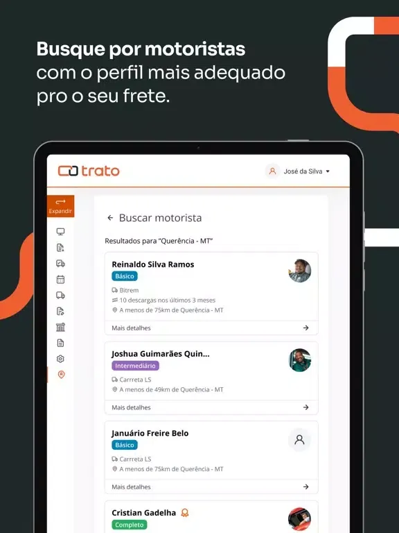 Capturas de tela do Trato Empresas iPad 