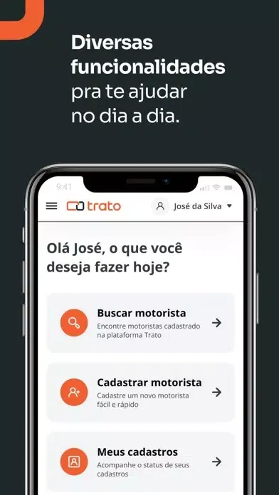 Capturas de tela do Trato Empresas