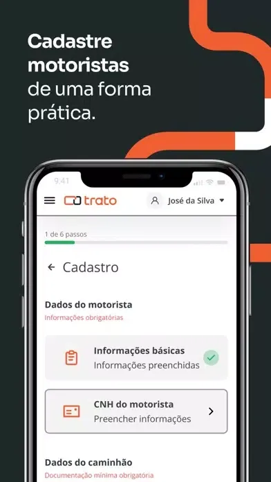 Capturas de tela do Trato Empresas