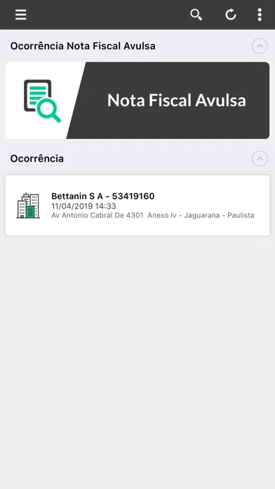 Registro de Ocorrências スクリーンショット