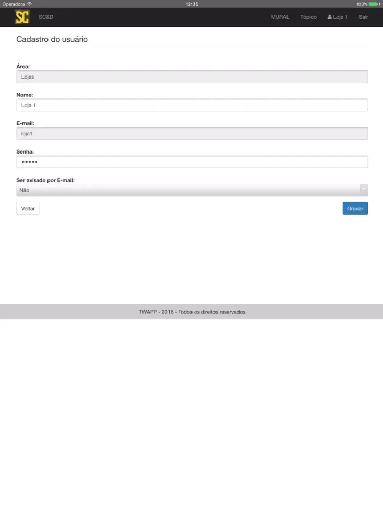 TWAPP - Shopping da Construção Alphaville iPad 应用截图