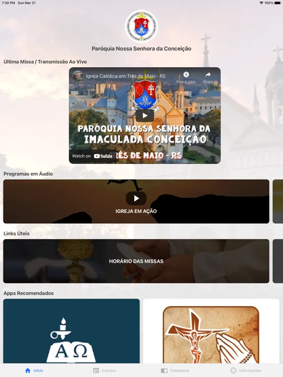 Скриншоты Paróq. Imaculada Conceição TM iPad 
