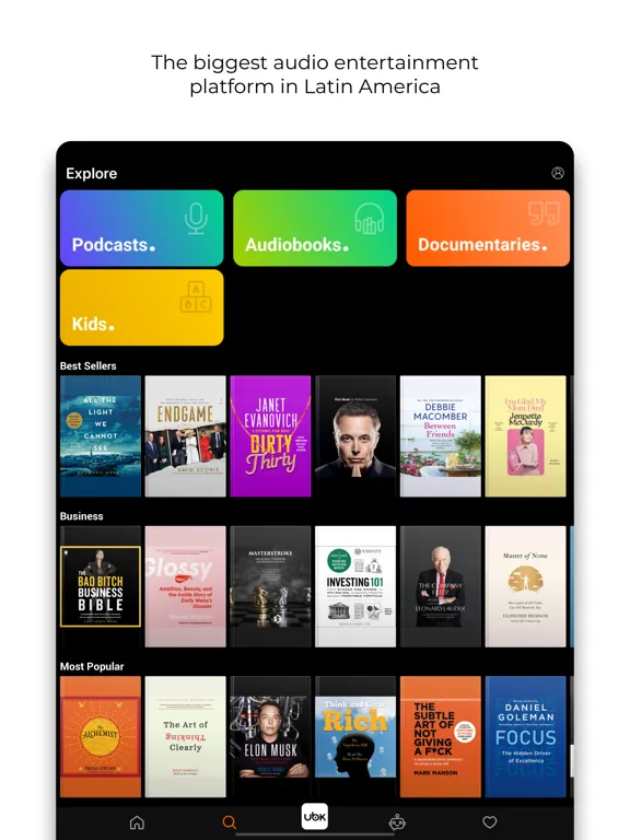 Ubook: Audiobooks iPad  스크린샷