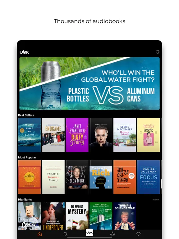 Ubook: Audiobooks iPad  스크린샷