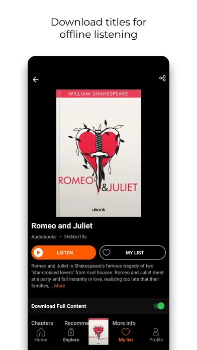 Ubook: Audiobooks 스크린샷