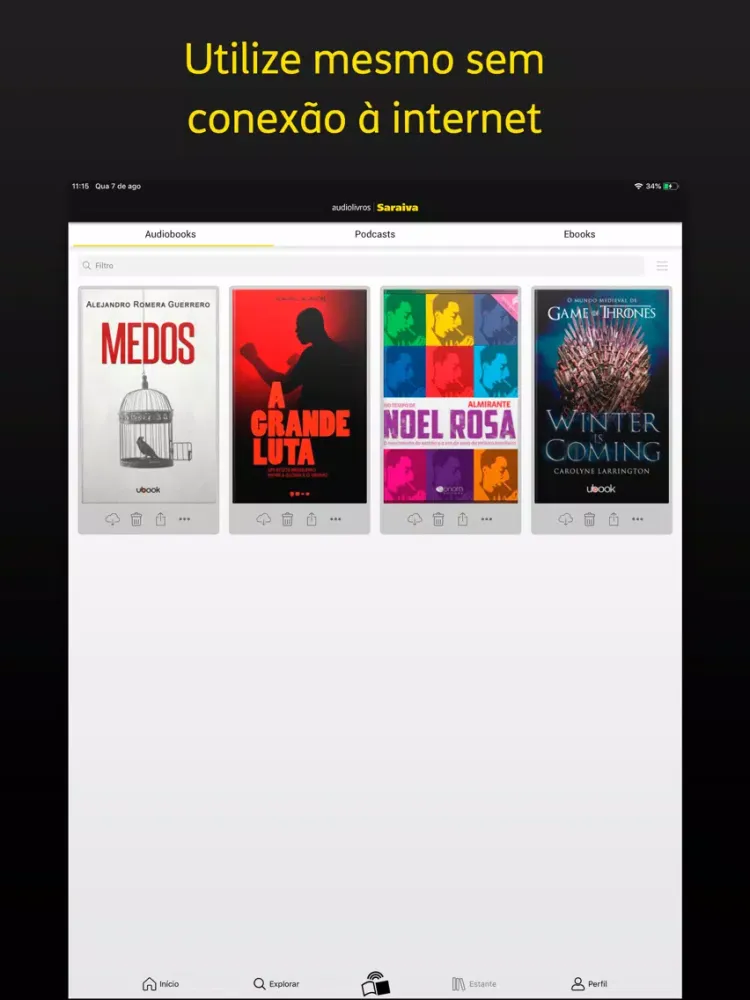 Audiolivros Saraiva iPad  Ekran Görüntüleri