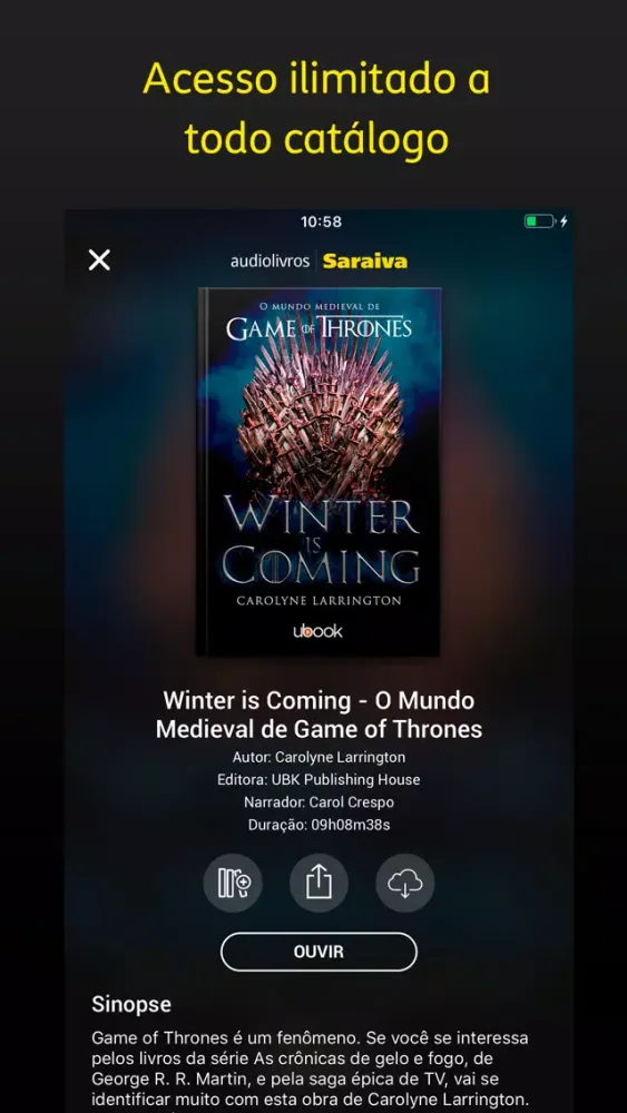 Audiolivros Saraiva Ekran Görüntüleri