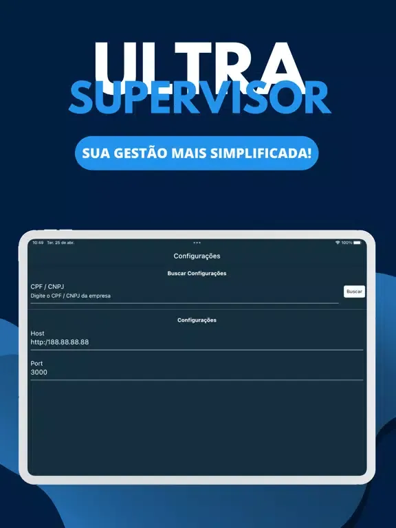 Capturas de tela do Ultra Supervisor iPad 