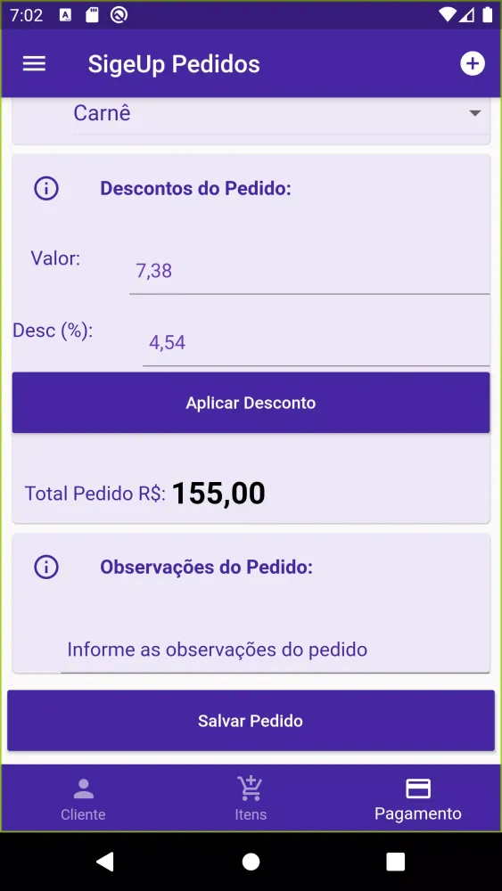 SigeUp Pedidos स्क्रीनशॉट