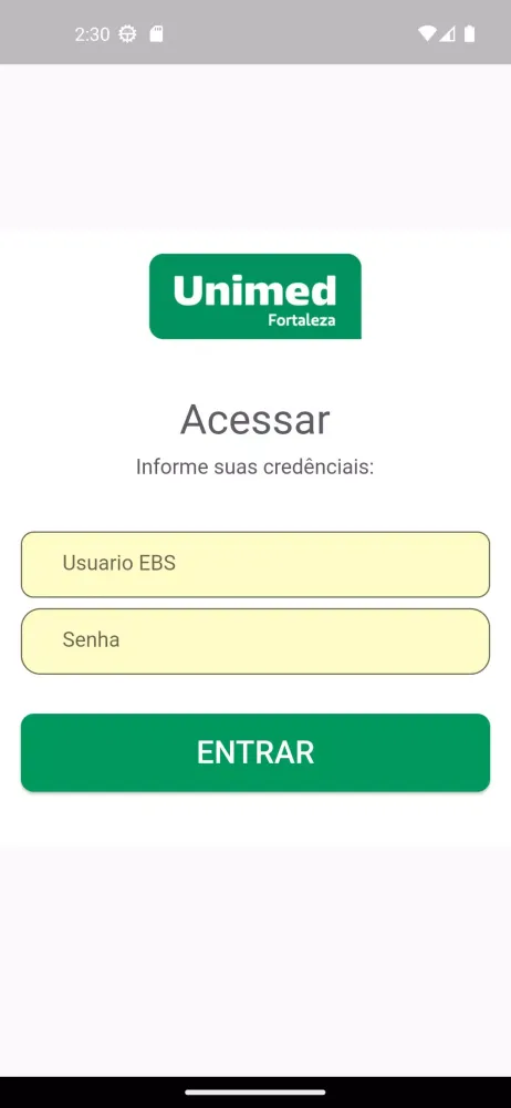 Screenshot di Autorizações EBS