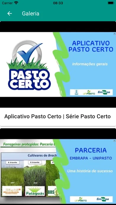 Capturas de tela do Pasto Certo