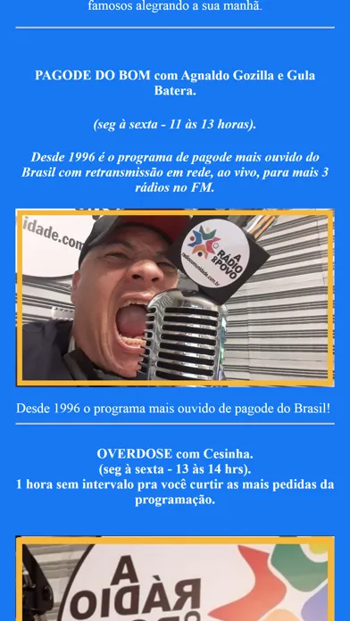Capturas de pantalla de Rádio Comunidade