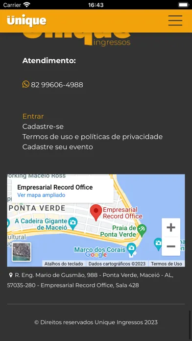 Unique Ingressos سکرین شاٹس