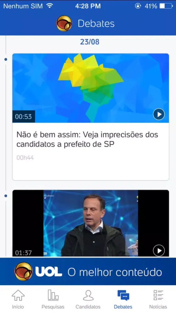UOL Eleições 2016 - Candidatos e apuração de votos应用截图