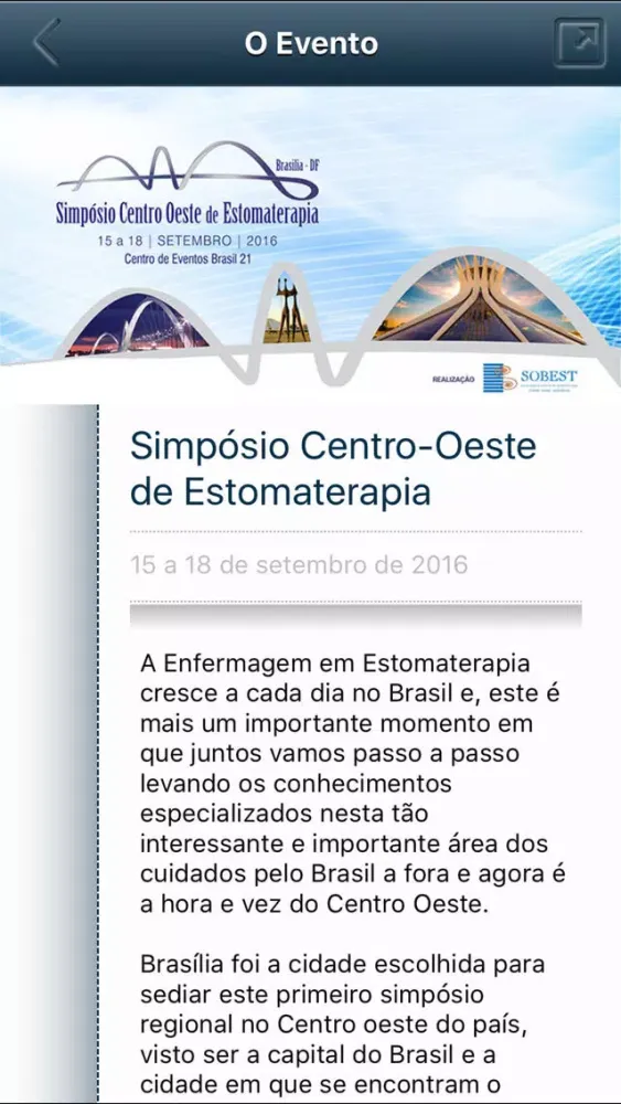 Скриншоты Simpósio Estomaterapia BSB